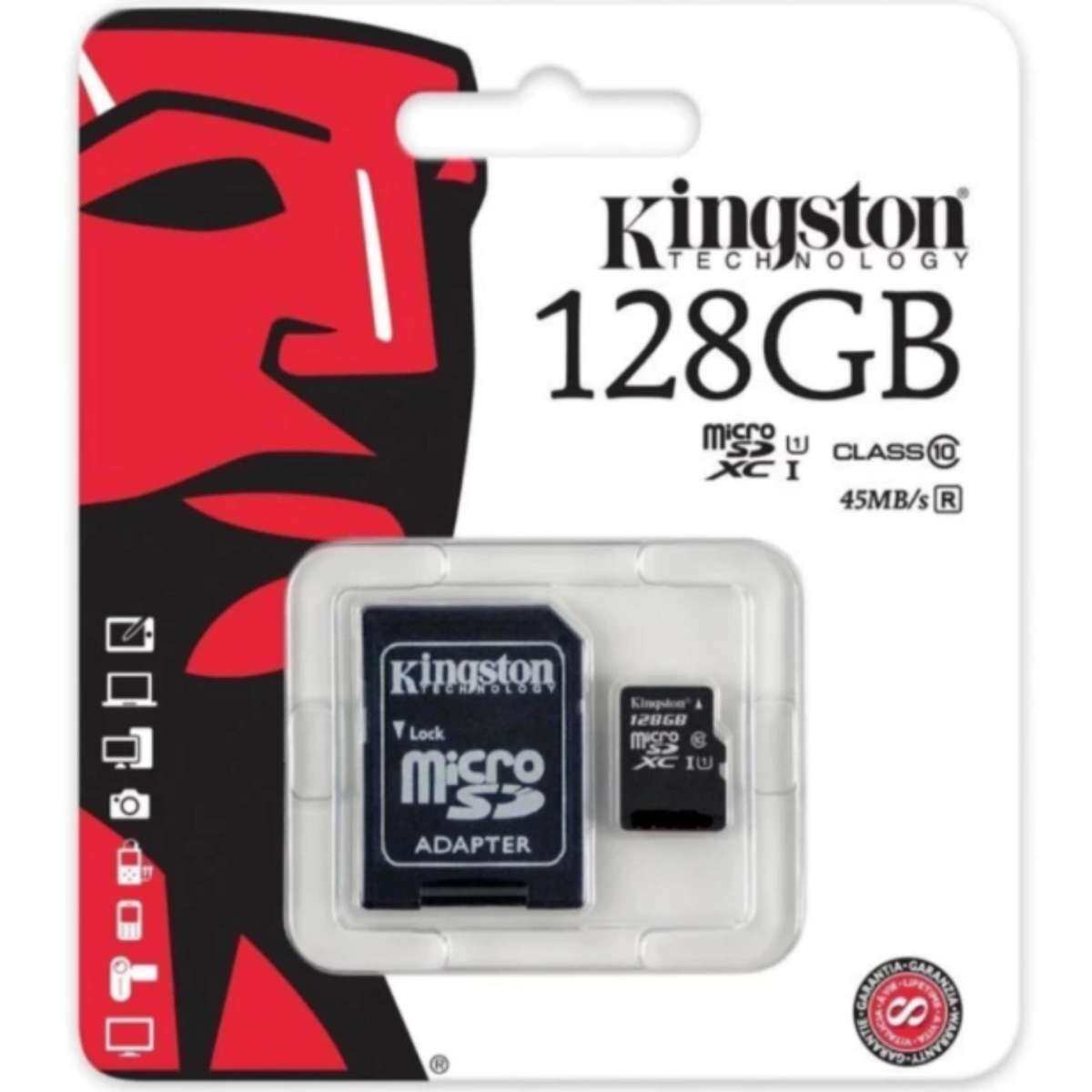 Buy home  [แท้100%]] Kingston Memory Card Micro SD SDHC 128 GB Class 10 คิงส์ตัน เมมโมรี่การ์ด 128 GB Kingston