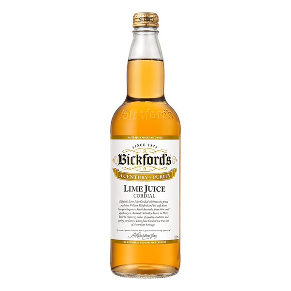 Bickford's Lime Juice Cordial 750ml น้ำมะนาวเข้มข้น ตราบิ๊กฟอร์ด ขนาด750มล. (0025)