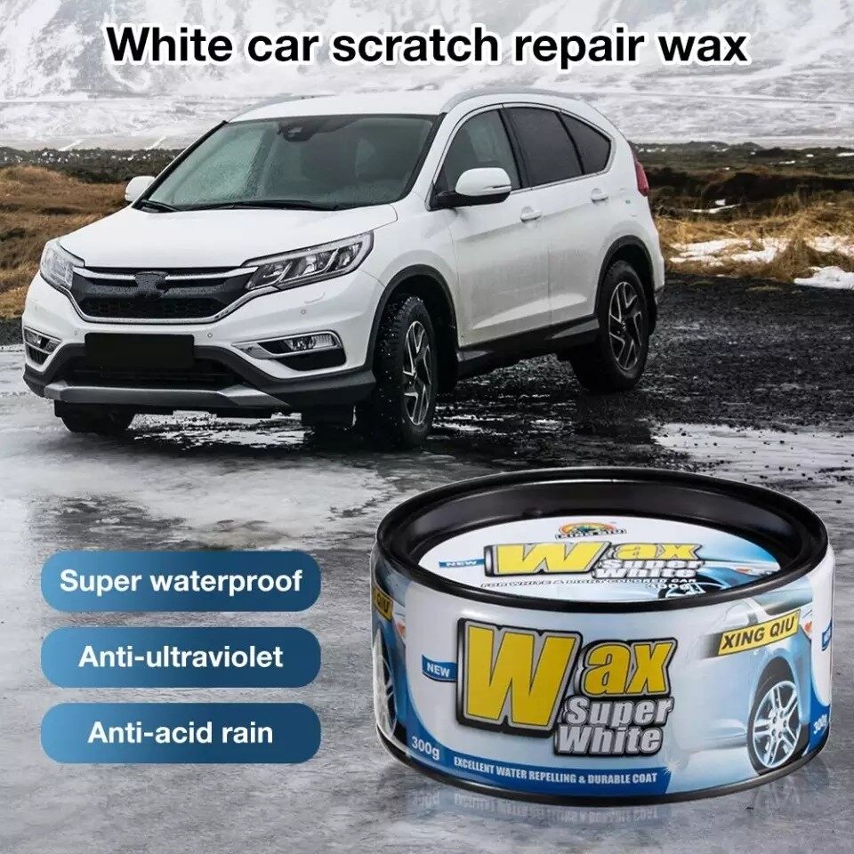 ?Wax (White รถสีขาว) เคลือบแก้ว เคลือบสีรถ ของแท้100% สวยเงางาม มีทุกสีรถ Wax เคลือบรถ waterproof แถมฟรี‼️ผ้าไมโครไฟเบอร์+ฟองน้ำ
