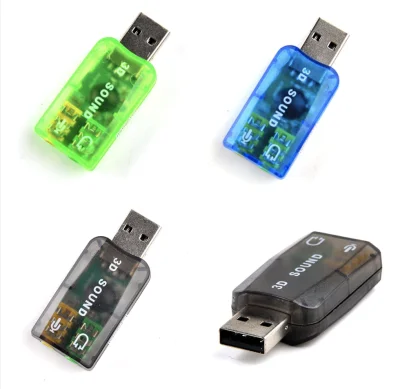 3.5mm to USB Sound Card Adapter Audio 5.1 USB 3D USB Sound Card Microfono USB HIFI
