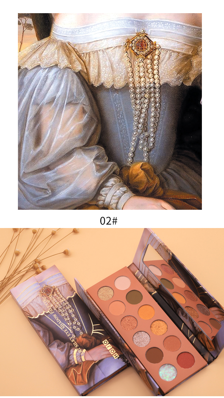 8046(ใหม่/แท้) novo hojo Art Silky Eyeshadow Palette อายแชโดว์พาเลต 12