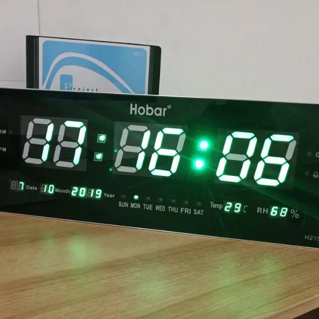 นาฬิกาดิจิตอล (H2158) 58x21x3cm นาฬิกา ตั้งโต๊ะ LED DIGITAL CLOCK นาฬิกาแขวน นาฬิกาตั้งโต๊ะ