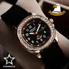 ภาพขนาดย่อของภาพหน้าปกสินค้าGRAND EAGLE นาฬิกาข้อมือผู้หญิง สายสแตนเลส รุ่น AE8014L  สายซิลิโคนดำ/พิ้งโกล/ดำ จากร้าน StarWatch บน Lazada