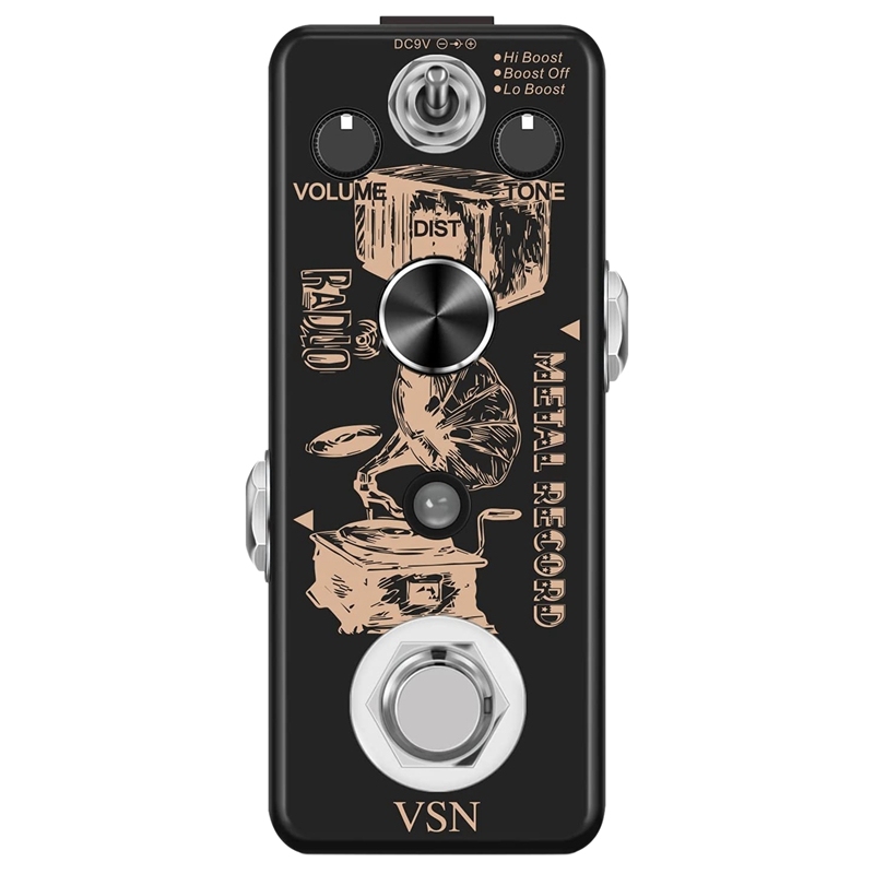 VSN Analog Heavy Pedal Guitar Metal Distortion Effect Pedals Holy War Guitar Metal Case for Electric Guitar Bass