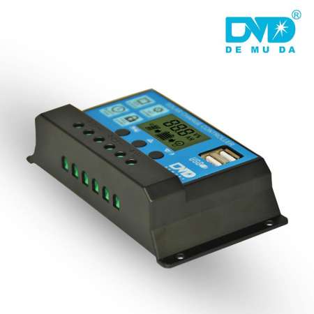 โซล่าชาร์จคอนโทรลเลอร์ solar charger controller รุ่นฮิต 12V/24V PWM มีช่อง usb 2 ช่อง มีทั้ง10A 20A 30A สามารถเลือกได้