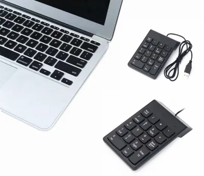 Lemary USB Number Pad Numpad Numeric Keypad 18 Keys แป้นพิมพ์สำหรับแล็ปท็อปเดสก์ท็อปพีซี ใหม่