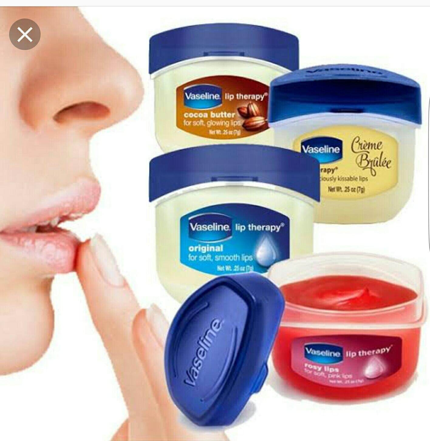 Vaseline Lip Therapy 7g ลิปบาล์มสูตรกุหลาบและน้ำมันสกัดจากอัลมอนต์ ช่วยปกป้องดูแลริมฝีปากของคุณให้ดูอวบอิ่มน่าสัมผัส พร้อมให้ริมฝีปากเนียนนุ่มชุ่มชื้นยาวนาน