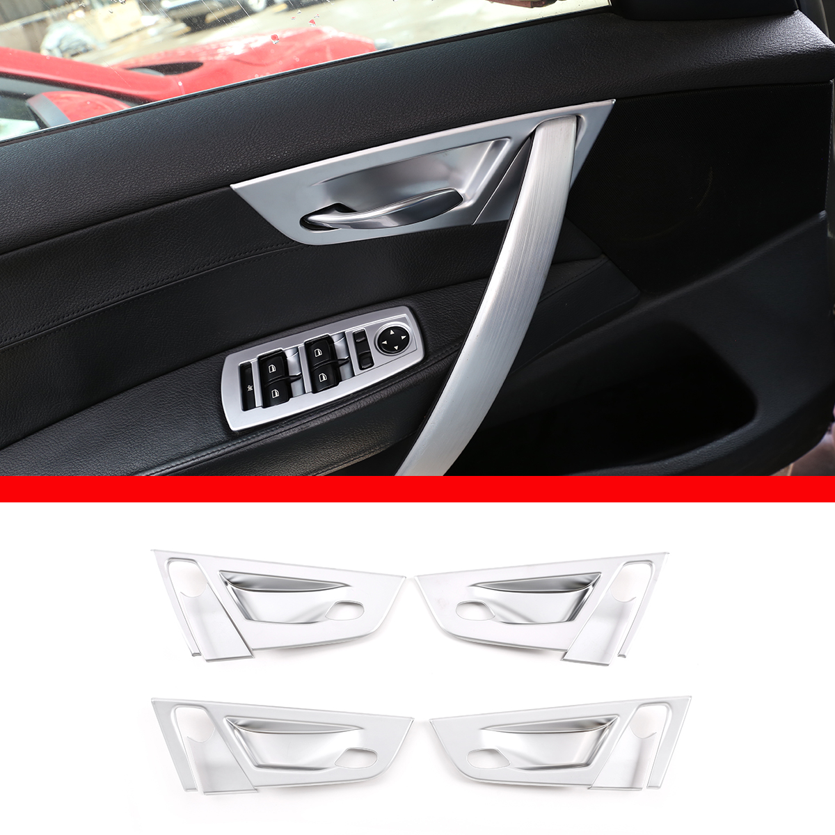 For BMW X3 E83 Modification ABS ChromeCarbon Car Interior Door Bowl ...