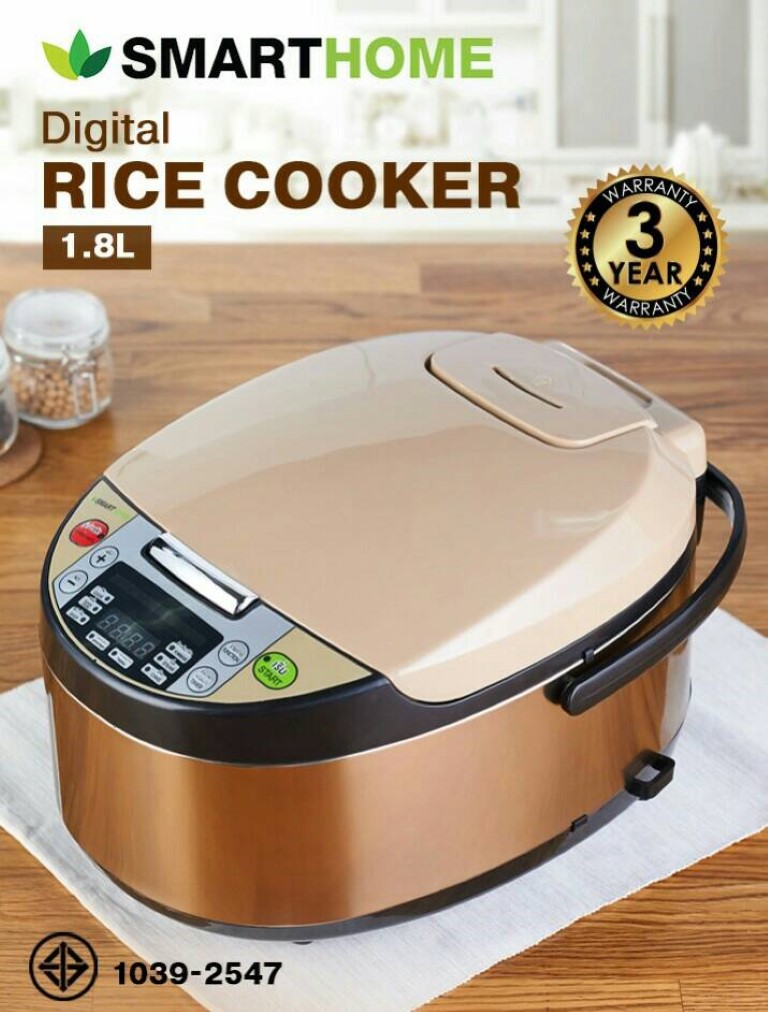 SMARTHOME หม้อหุงข้าวระบบดิจิตอล ความจุ : 1.8 ลิตร SMARTHOME หม้อหุงข้าวระบบดิจิตอล ความจุ : 1.8 ลิตร