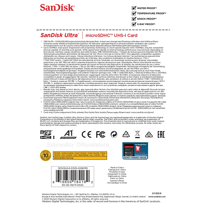 ภาพสินค้าSandisk Ultra microSDHC Class10 A1 32GB อ่าน 120MB/s (SDSQUA4-032G-GN6MN) Memory เมมโมรี่การ์ด การ์ด แท็บเล็ต โทรศัพท์ สมาร์ทโฟน จากร้าน MemoryBiz_OfficialStore บน Lazada ภาพที่ 6