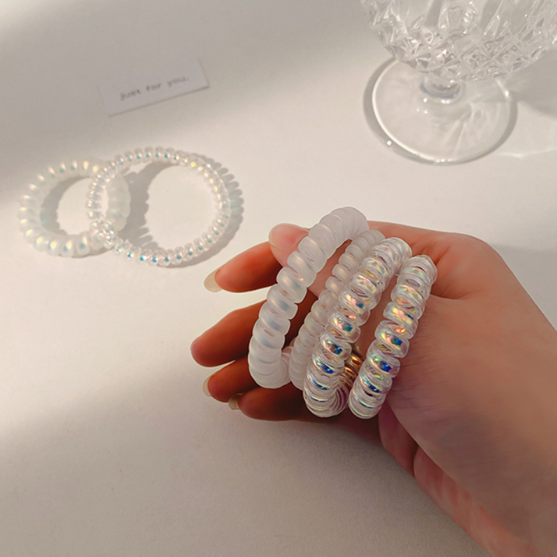 【ZEVER】Dây buộc tóc trong suốt thời trang Hàn Quốc cao cấp