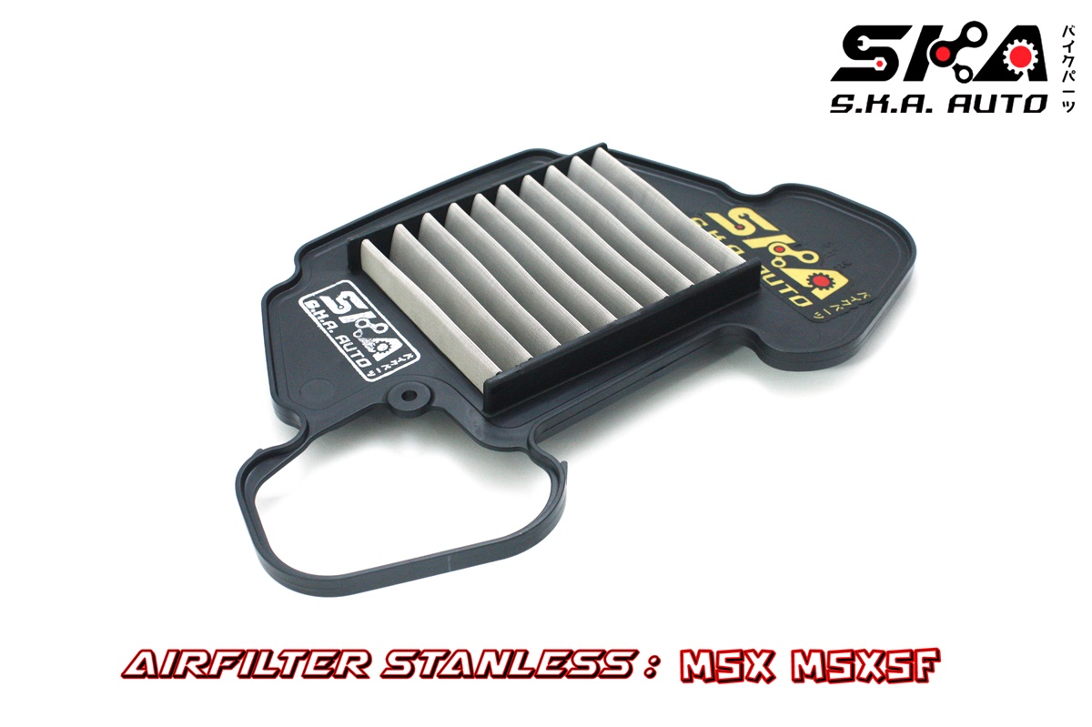 MSX SF กรองอากาศสแตนเลส  ตรงรุ่นไม่ต้องดัดแปลง AirFilter SKA. ซิ่ง แรง ทน ประหยัดกันยาวๆ By SKA Auto. กรองซิ่ง