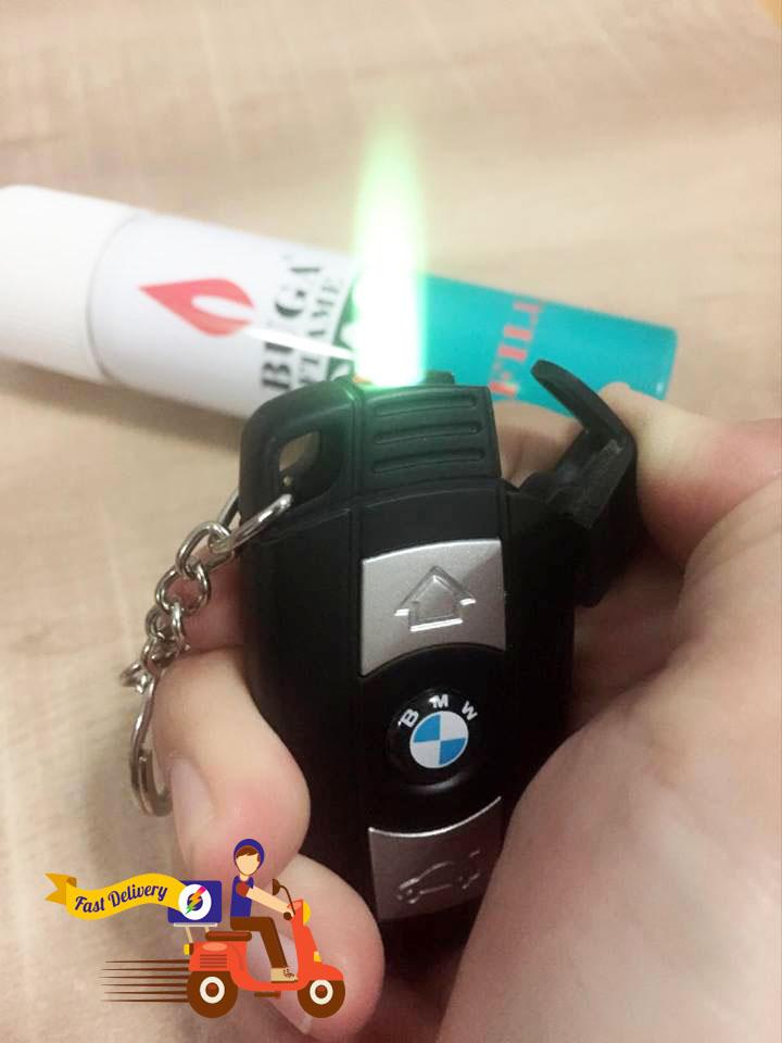ไฟแช็คแก๊ส BMW มีไฟฉายในตัว เติมแก๊สได้ ปรับระดับได้ วัสดุคุณภาพสูงฟรีแก๊สกระป๋อง