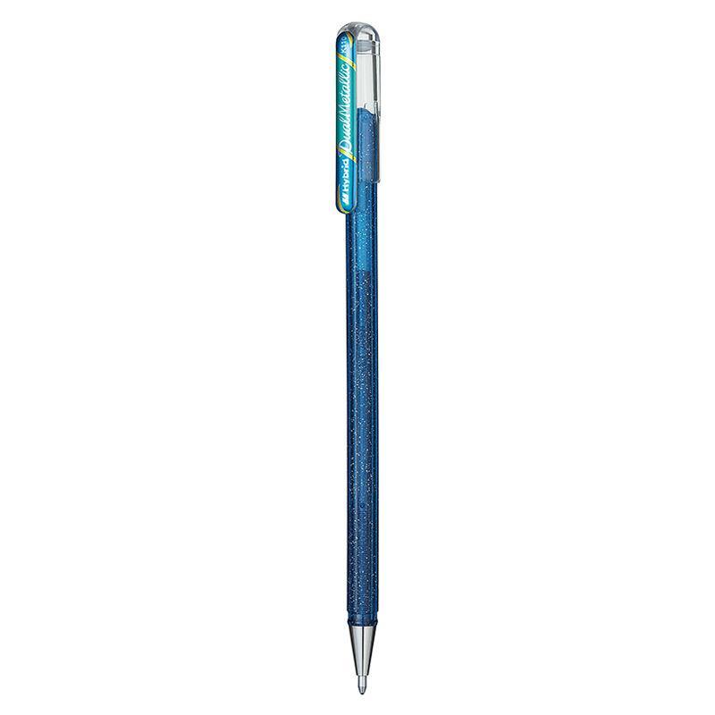 Electro48 เพนเทล ปากกาหมึกเจลผสมกลิตเตอร์ รุ่น Hybrid Dual Metallic K110-DCX ขนาด 1.0 มม. หมึกเจลสีน้ำเงิน