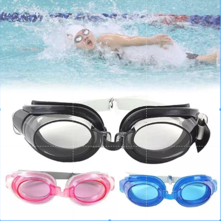 แว่นตาว่ายน้ำ แว่นตากันน้ำ (แถมฟรีที่หนีบจมูกและที่อุดหูกันน้ำเข้าหู)