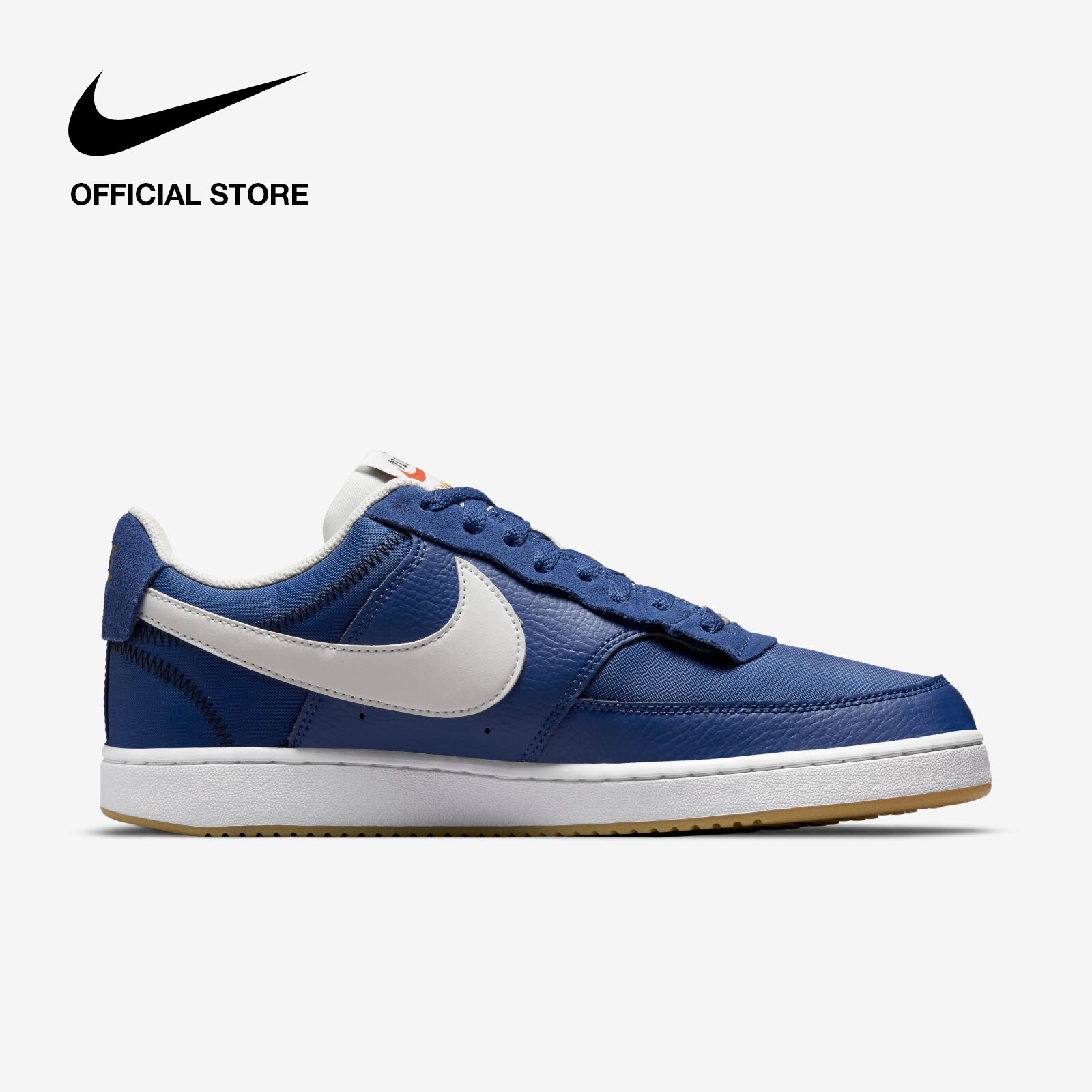 Nike Men's Court Vision Low Premium Shoes - Deep Royal Blue ไนกี้ รองเท้าผู้ชาย คอร์ท วิชั่น โลว์ พรีเมียม - สีฟ้า