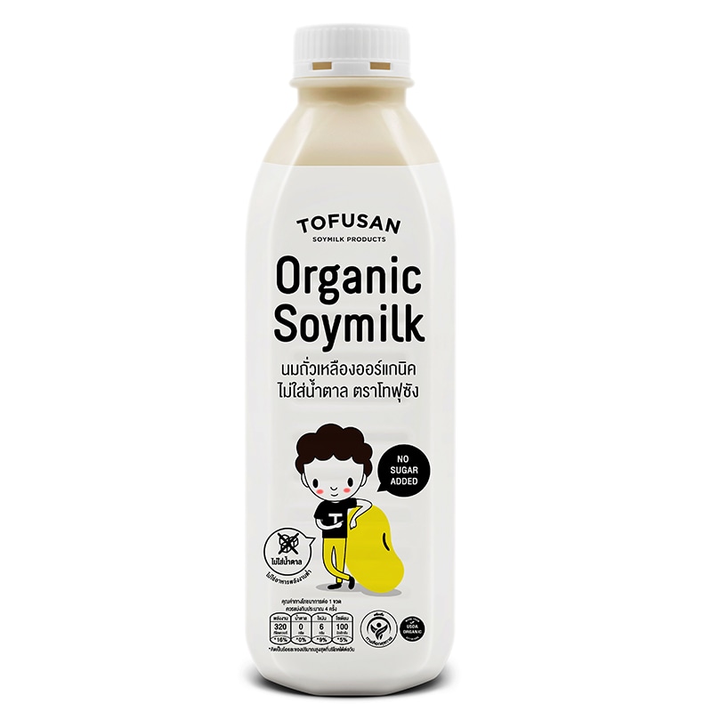 ส่งฟรี ต๊าซ Tofusan Organic Soy Milk High Protein 0percent Sugar Dark Chocolate 350ml. ฟรีปลาย