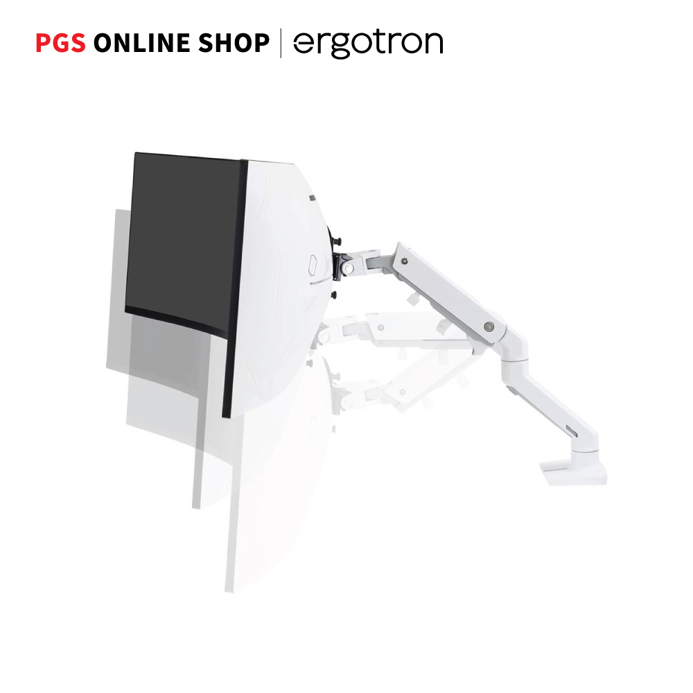Ergotron HX Desk Monitor Arm with HD Pivot (white) แขนจับจอ Ultra