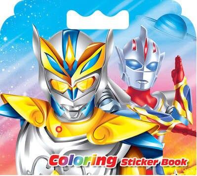 16 Pages Ultraman Coloring Sticker Book For Children Adult Relieve Stress Kill Time Graffiti Painting Drawing Art Book -HE DAO