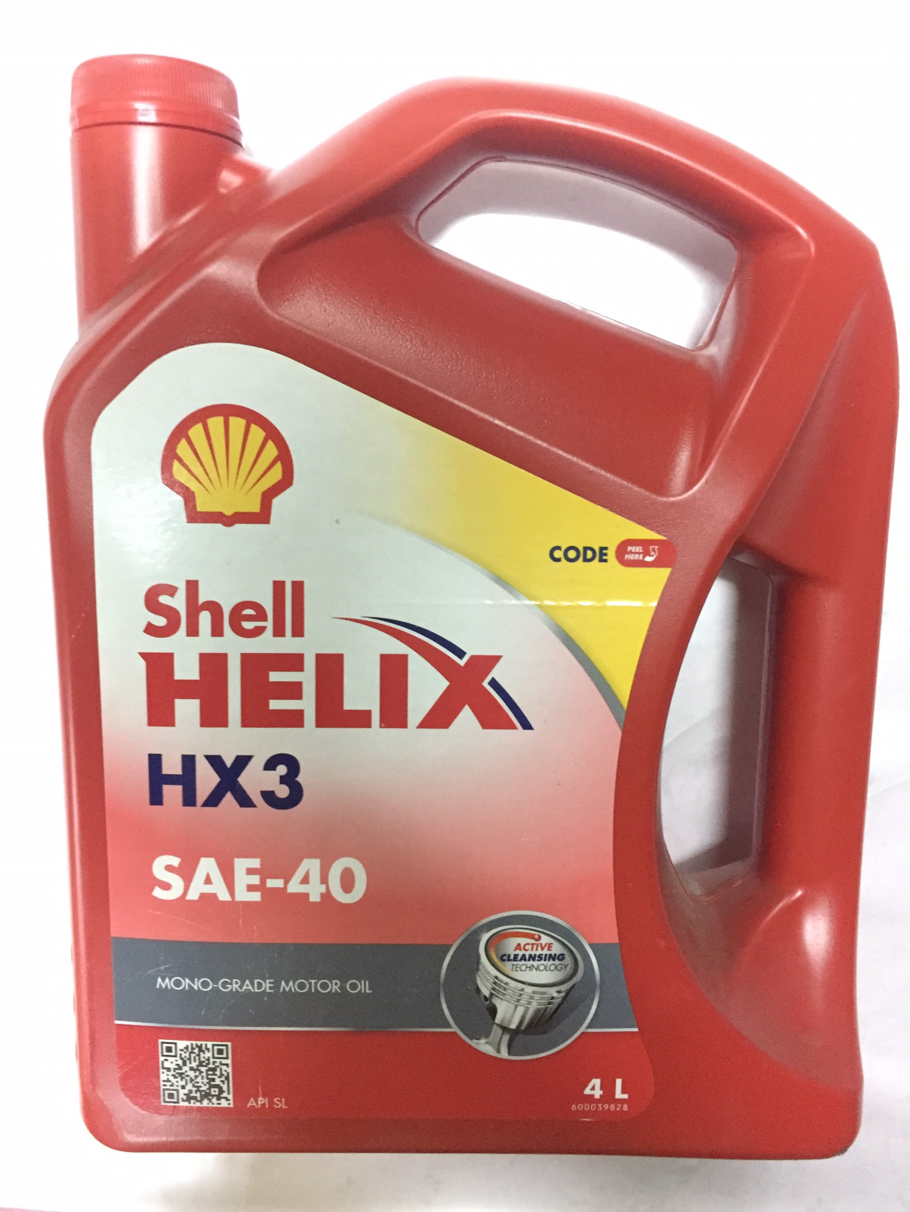 น้ำมันเครื่องShell HELIX HX3 (SAE-40) เครื่องยนต์เบนซิน ขนาด4ลิตร สีแดง รุ่นใหม่ 2021