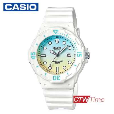ส่งฟรี !! Casio Standard นาฬิกาข้อมือผู้หญิง สายเรซิ่น รุ่น LRW-200H-2E2VDR (Blue/Yellow)