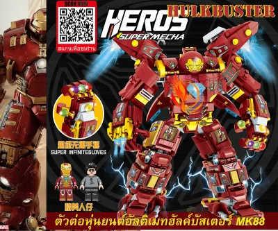 Lego Iron Man Hulkbuster Altimate MK44 for kids 820 pcs figure MK85 full armor +figure Tony Stark by Phoenix Toy