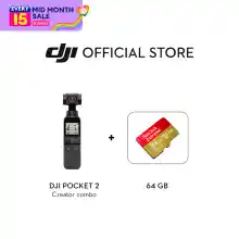 ภาพขนาดย่อของภาพหน้าปกสินค้าDJI Pocket 2 combo + 64 GB สีดำ ดีเจไอ กล้องพกพาถ่ายภาพนิ่งชัด 64MP และวิดีโอระดับ 4K/60fps ขนาดเล็ก จากร้าน DJI บน Lazada