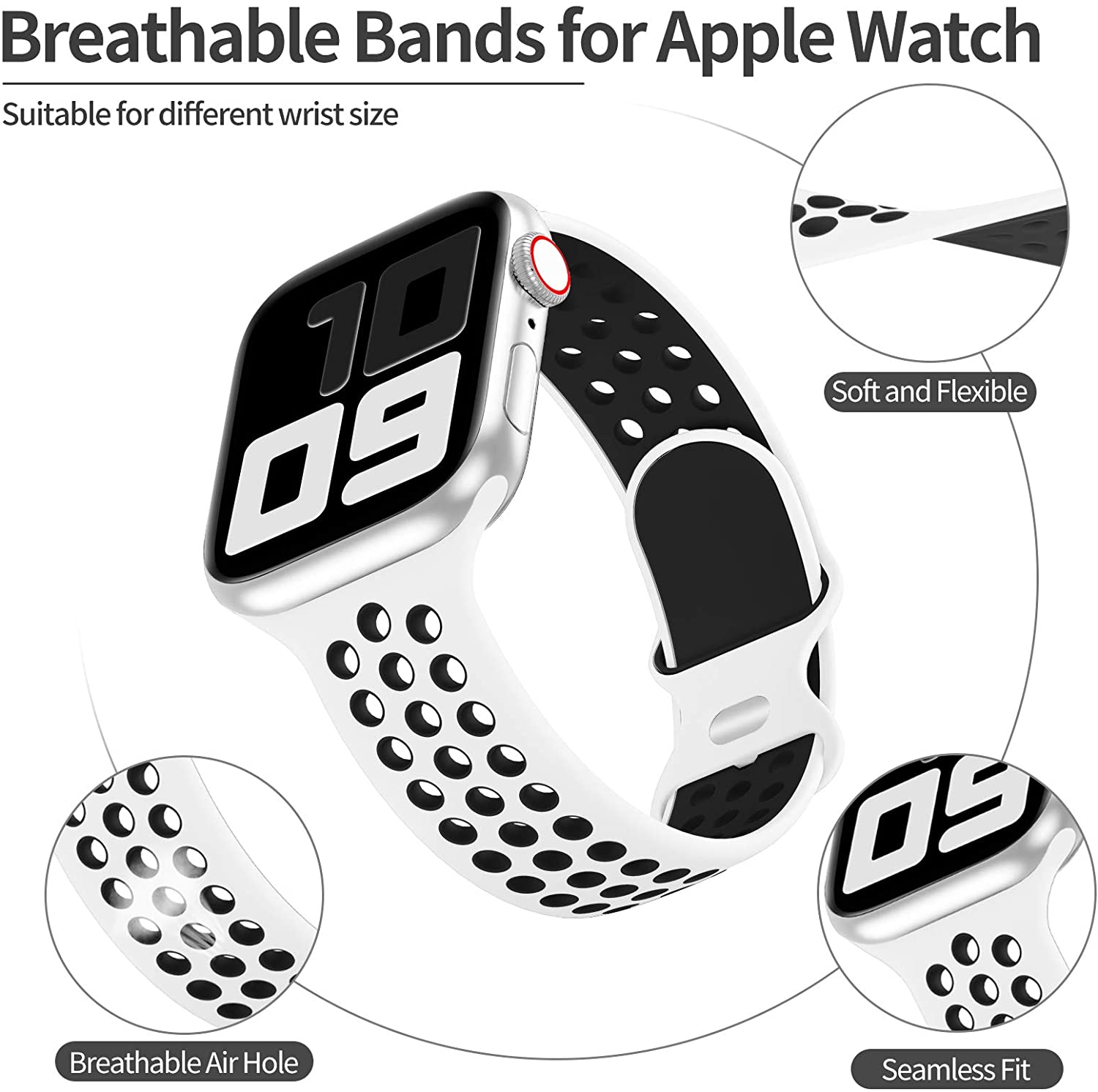 Soft Silicone Band for Apple Watch Series 1 2 3 42mm 38mm Rubber Strap