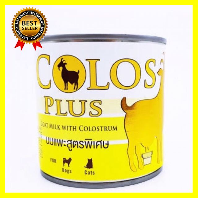 COLOS PLUS นมแพะสูตรพิเศษผสม Colostrum สำหรับสัตว์ สัตว์เลี้ยง แมว หมา สุนัข นก ปลา ตู้ปลา บ้านหมา บ้านแมว กรง อาหาร ชาม ปลอกคอ