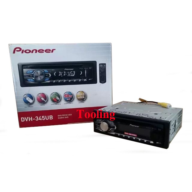 เครื่องเสียงติดรถยนต์ Pioneer รุ่น DVH-345UB Car AV 4 Channel Receiver with Detachable Single Din Faceplate. DVD / CD / VCD / USB / MP3 / WMA / AAC / Playback Capabilities. Video Output and Remote Control