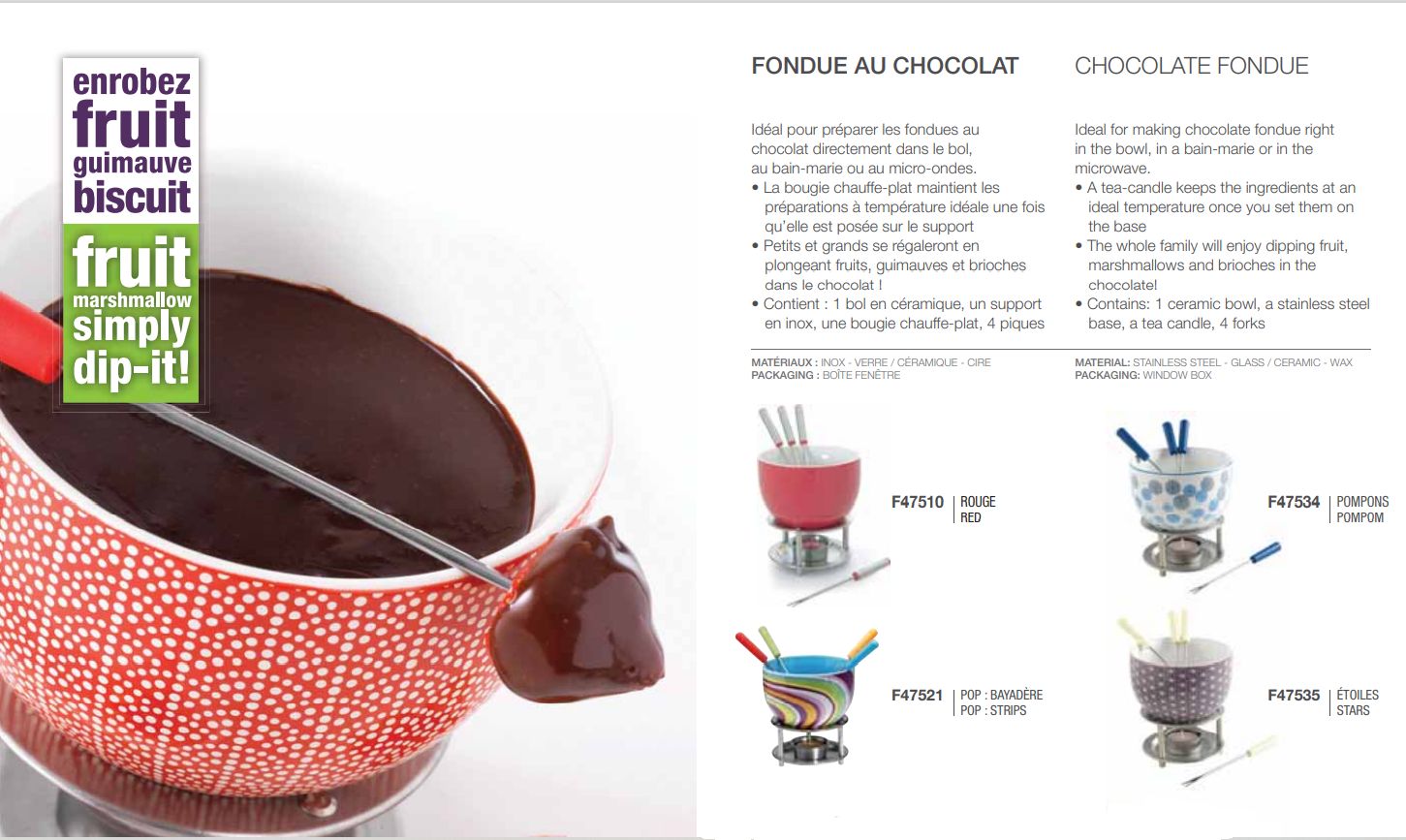 Mastrad Fondue au Chocolat F47510 Rouge