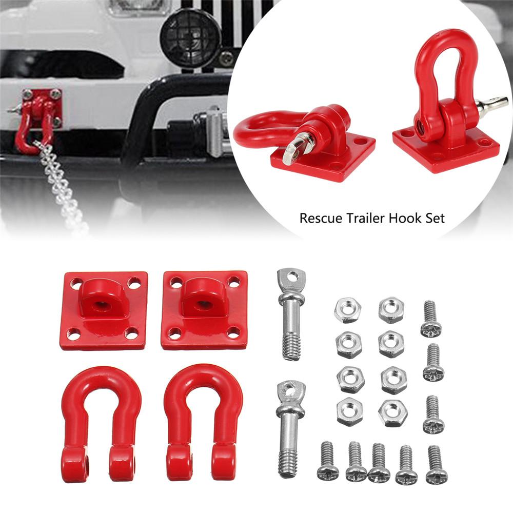 HobbyLane_1 Pair Metal Trailer Hook Shackles Buckle for WPL/D90 RC Car