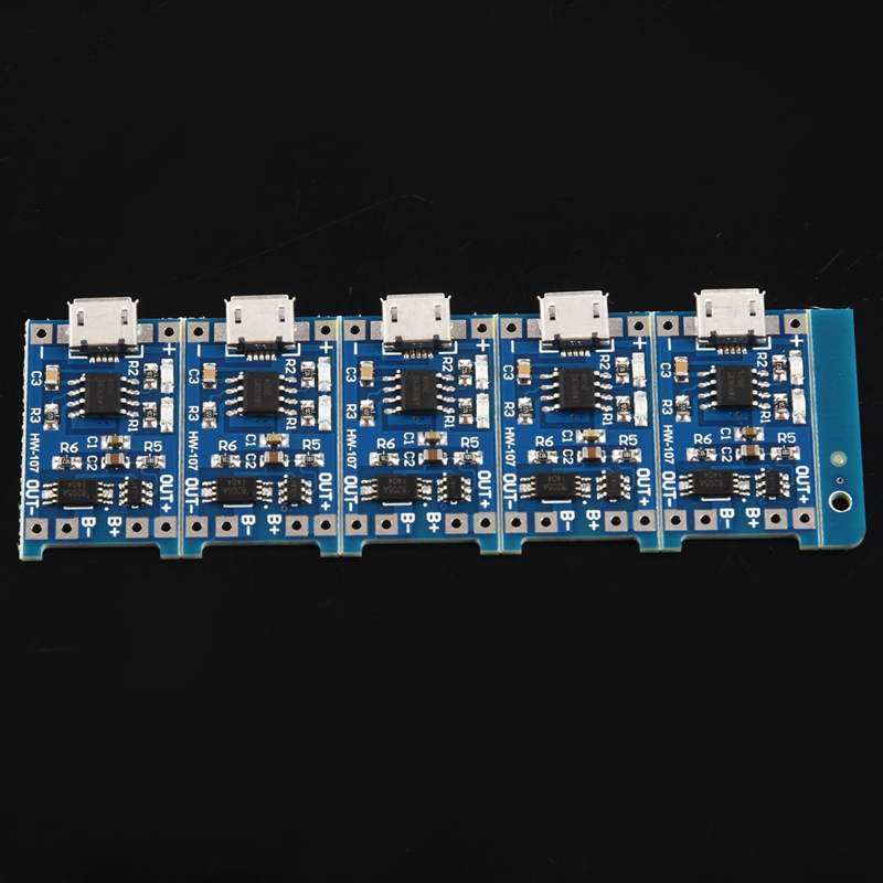 5 pcs 1A 5V MicroUSB TP4056 Lithium Battery Power Charger Board Module TE420 tu56857976gh
