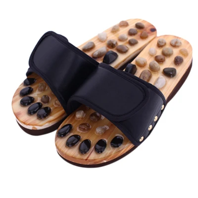 Pebble Stone Foot Massage Slippers Reflexology Feet Elderly Acupuncture Health Shoes Sandals Slippers Healthy Massager 38-39(245mm)
