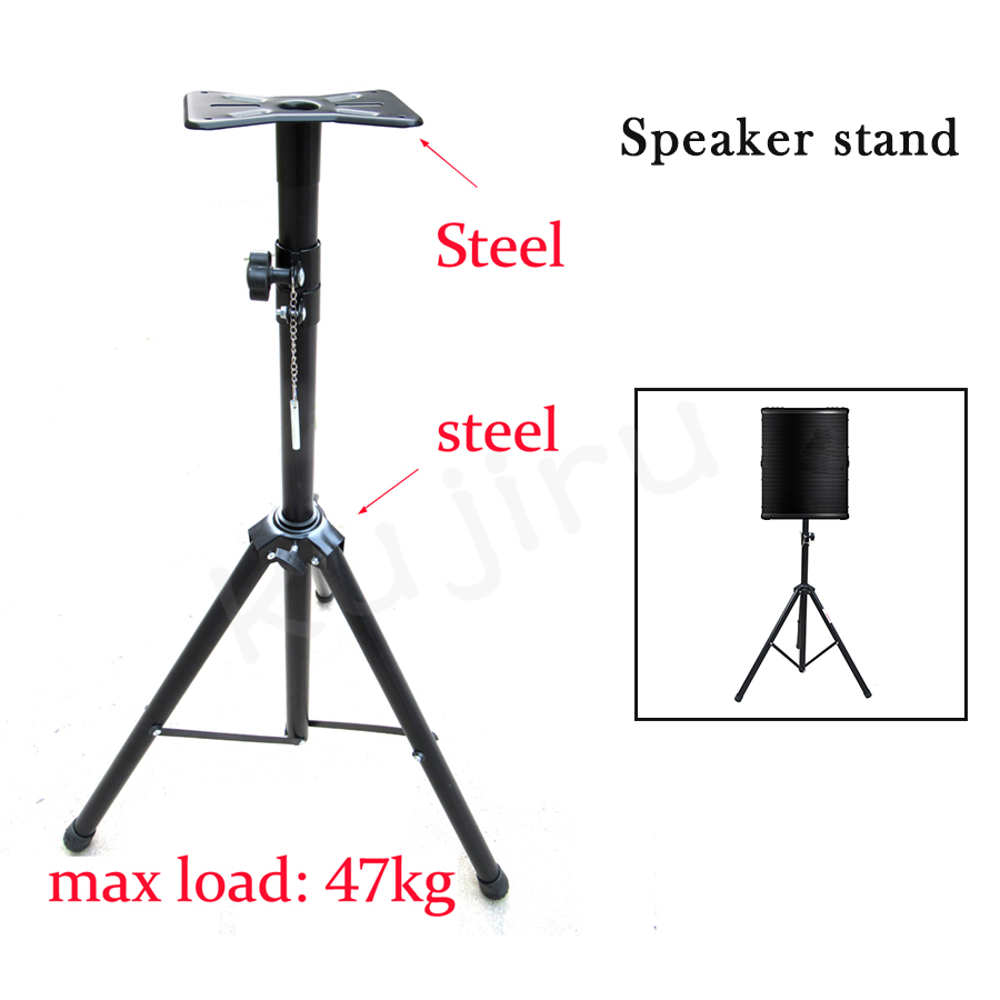 ขาตั้งลำโพงเหล็กสีดำ ใช้กับตู้ลำโพงขนาดมาตรฐาน สามารถพับเก็บได้ สะดวกพกพา (สีดำ) แพ็คคู่ Floor speaker stand kujiru