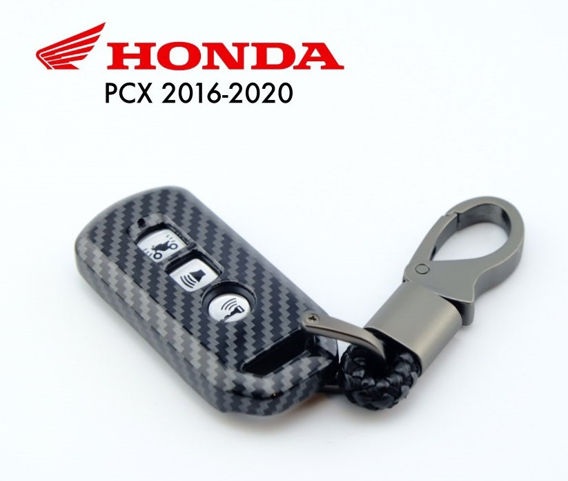 กรอบ เคฟล่า แท้ แบบเงา ใส่กุญแจรีโมทรถยนต์ Honda PCX /Forza 350/Super Cub C125/ADV 150/CT125  <ปี 16-20>
