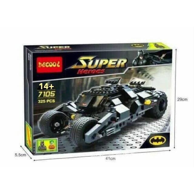 พร้อมส่ง ตัวต่อ DECOOL BLOCK LEGO Super Heroes Batmobile Super Car
