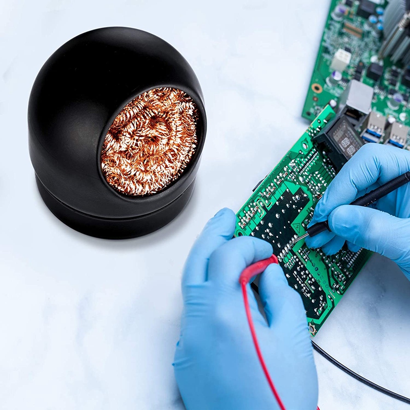 Soldering Tip Cleaner Set Solder Iron Tip Cleaning Wire and Brass Tip