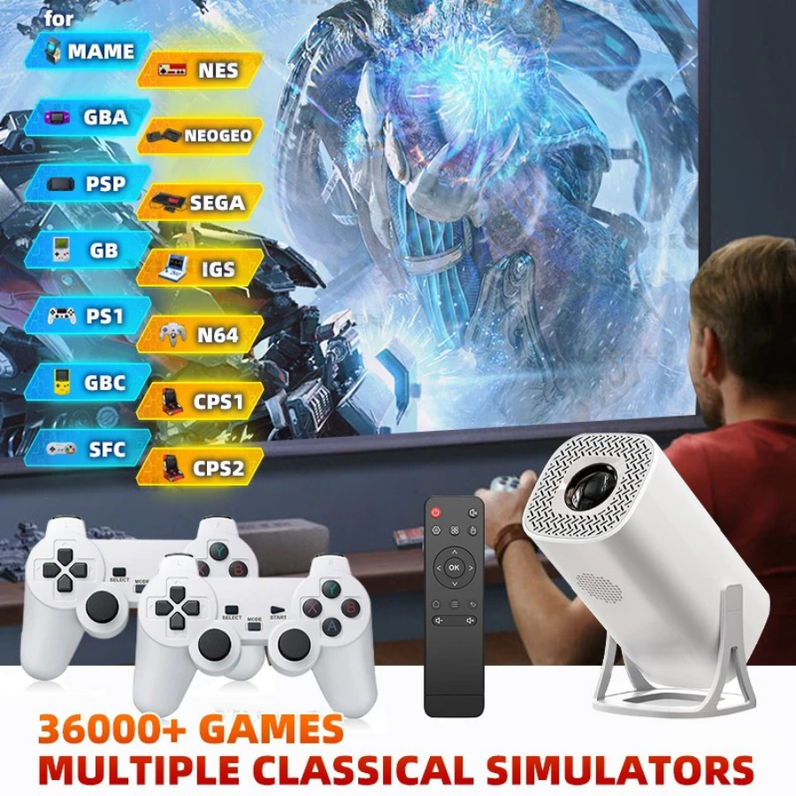 โปรเจคเตอร์ Game Projector S40 Max เชื่อมต่อมือถือ WIFI บลูทูธ 4K Android 11.0 มาพร้อมกับ Join 3D games Wireless ราคา 2,265 บาท*ส่งฟรี
