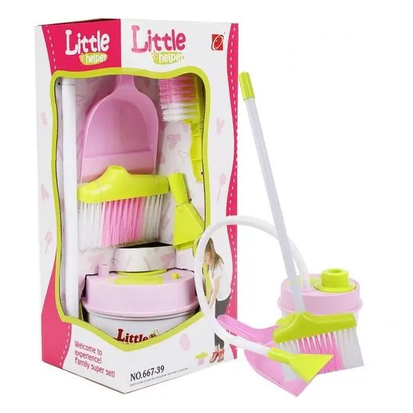 Mini Housekeeping Cleaning Toys Supplies Pretend Play Vacuum Broom Brush Dust Pan Little Helper Set for kids ชุดทำความสะอาดแม่บ้านอุปกรณ์ของเล่น เครื่องดูดฝุ่น แปรงปัดฝุ่นไม้กวาด