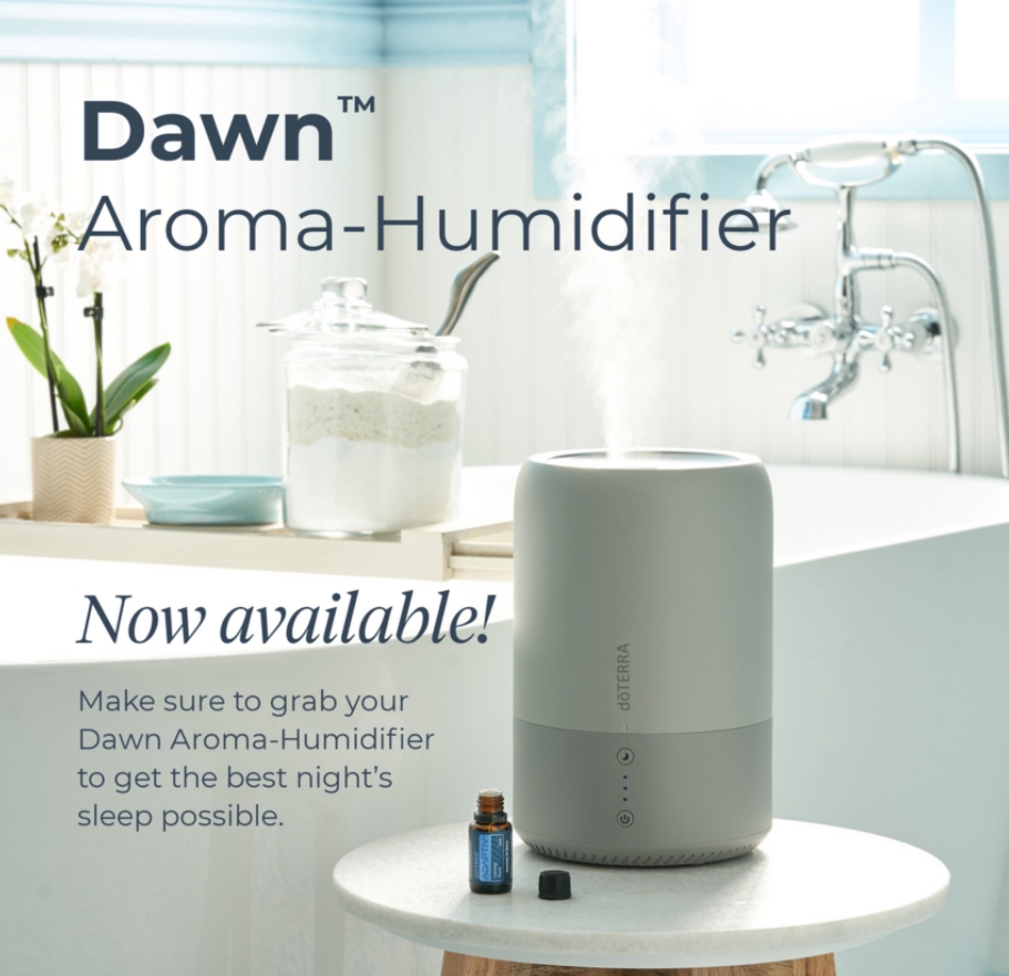 doTERRA Dawn Aroma-Humidifier เครื่องทำความชื้น ช่วยปรับความชื้นที่เหมาะสมตลอดทั้งคืนช่วยสร้างสภาพแวดล้อมที่สมบูรณ์แบบสำหรับการนอนหลับฝันดี