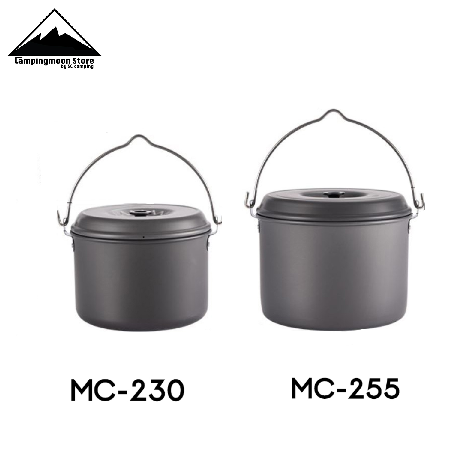 🔥🍽 หม้อแขวน Campingmoon MC-255 | MC-230 Hanging Pot (5.5 ลิตร, 4 ลิตร) อลูมิเนียมคุณภาพสูง สวยงาม ทนทาน🔥🍽