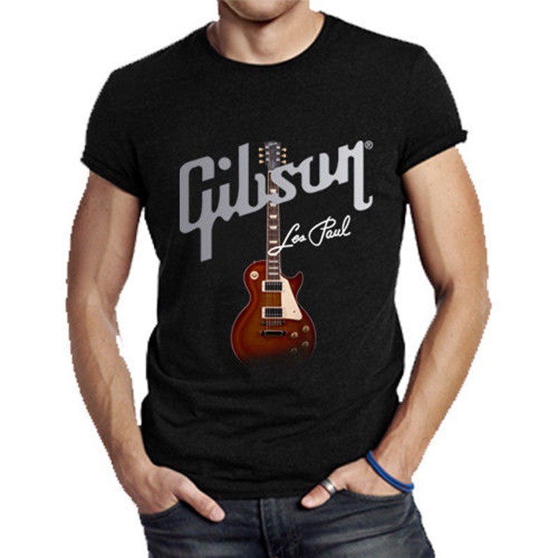 Vintage Tshirt Guitar Les Paul Amer Gibson Men's T Shirt SIze USA