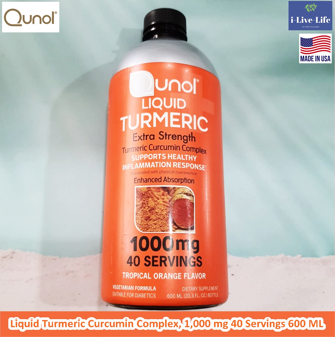 คิวนอล ขมิ้นชันสกัด สูตรน้ำ Liquid Turmeric Curcumin Complex 1,000 mg