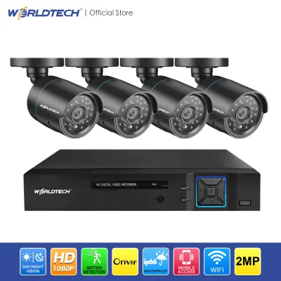 Worldtech WT-AHDSET11080P CCTV Set Camera Full HD AHD KIT 2MP