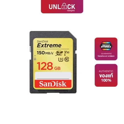 SanDisk (เอสดการ์ด) Extreme SDXC UHS-I/U3 Class 10 V30 Memory Card, Speed Up to 150MB/s