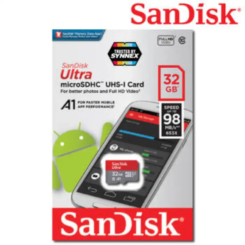 ภาพสินค้าSandisk Ultra Micro SD Card SDXC Class10 A1 แมมโมรี่การ์ด ความจุ 16/32/64/128/200/256/400 GB สินค้าใหม่ของแท้ประกันศูนย์7ปีเต็ม จากร้าน Robirdskie บน Lazada ภาพที่ 3