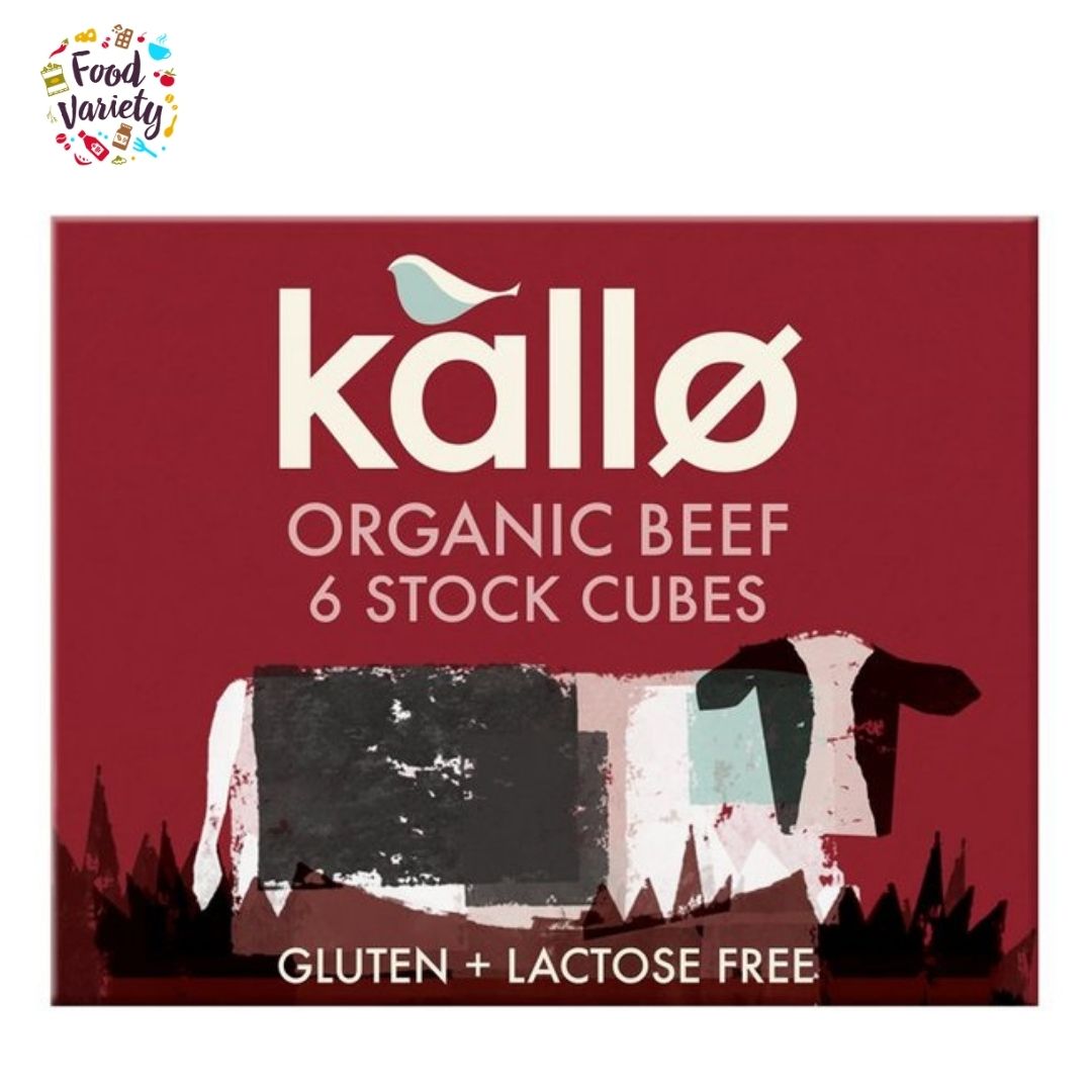 Kallo Organic Beef 6 Stock Cubes 66g แคโล่ ซุปก้อนเนื้อวัว ออร์แกนิก (6