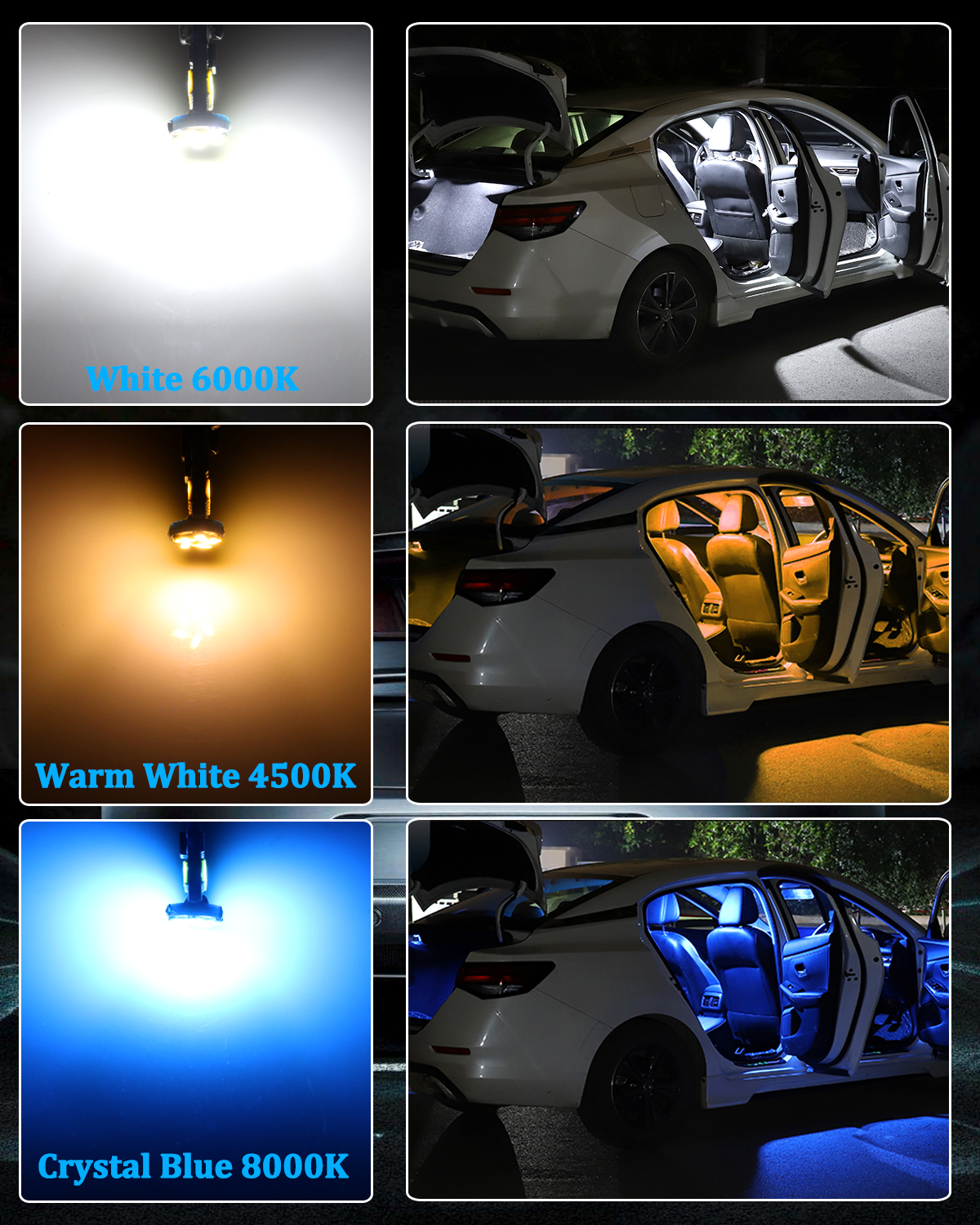 LUX LED Interior Light Kit For Mercedes W212 A207 C207 – 19-Piece 6000K Cool White CANbus