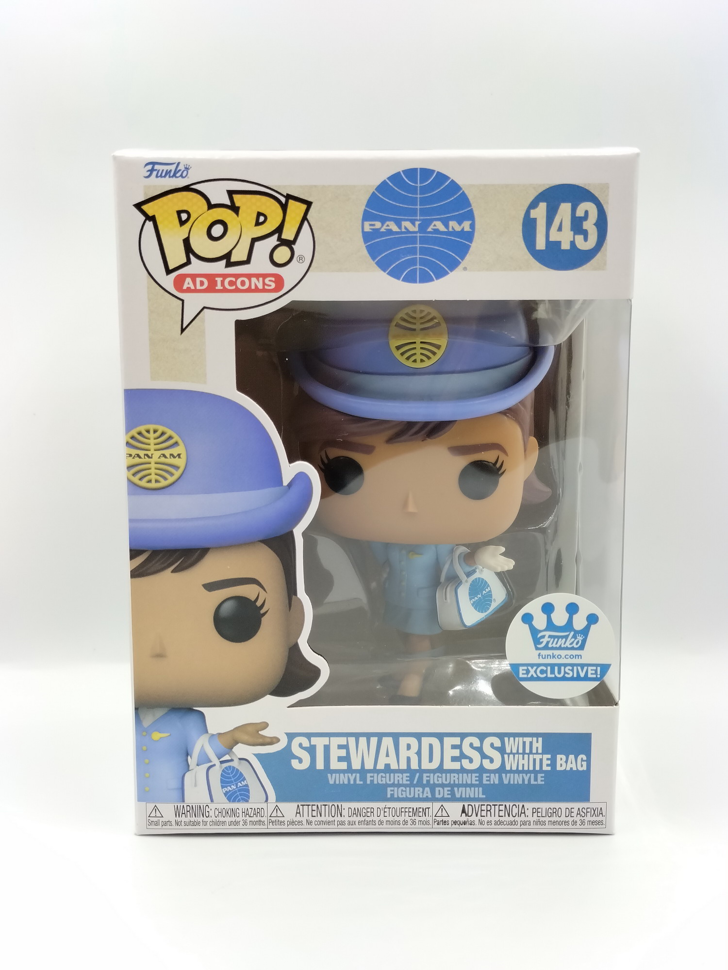 Funko Pop Ad Icon Pan Am - Stewardess With White Bag #143 | Lazada